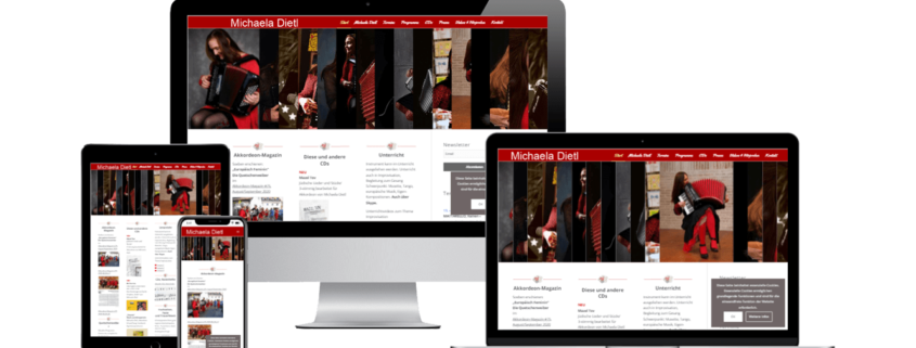 Webdesign mit Wordpress Musikerin München
