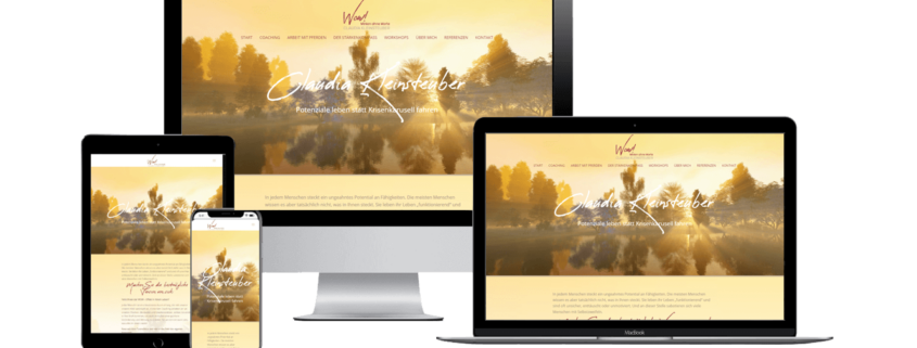 Webdesign aus München mit Wordpress Pferdecoaching